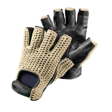 71411-C-01.JPG Pilot 1 Guanti Guida Mezze Dita M Nero Guanti Guida Accessori Volante