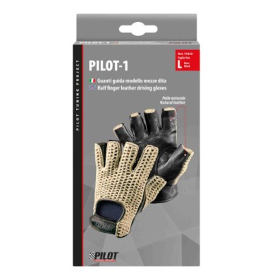 71412-S-01.JPG Pilot 1 Guanti Guida Mezze Dita L Nero Guanti Guida Accessori Volante