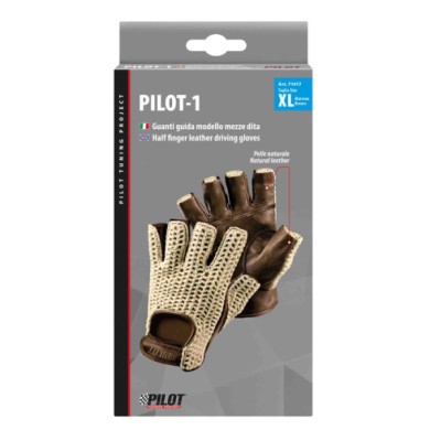71417-S-01.JPG Pilot 1 Guanti Guida Mezze Dita Xl Marrone Guanti Guida Accessori Volante