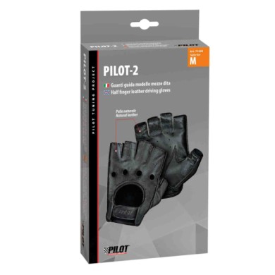 71420-S-01.JPG Pilot 2 Guanti Guida Mezze Dita M Nero Guanti Guida Accessori Volante