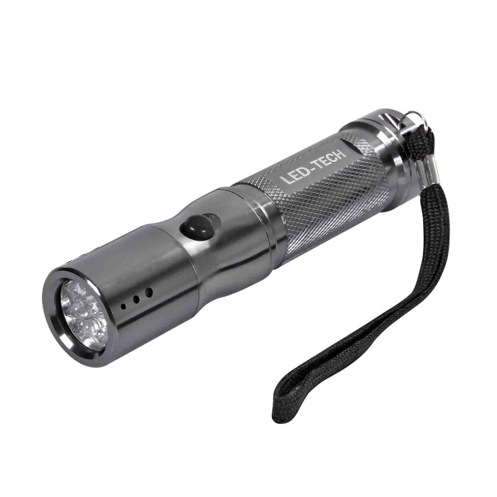 72034-D-01.JPG Led Tech Torcia In Alluminio 9 Led Torce Torce E Lampade Portatili