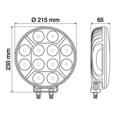 72248-D-01.JPG Orion Proiettore Supplementare A 12 Led 9/36v Ø 215 Mm Cromo Fari Ausiliari A Led Fari Ausiliari