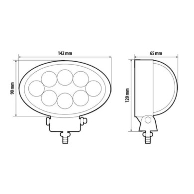 72312-D-01.JPG Wl 4 Faro Ausiliario A 8 Led 10/30v Bianco Fari Da Lavoro A Led Fari Ausiliari