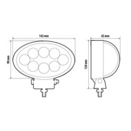 72312-D-01.JPG Wl 4 Faro Ausiliario A 8 Led 10/30v Bianco Fari Da Lavoro A Led Fari Ausiliari