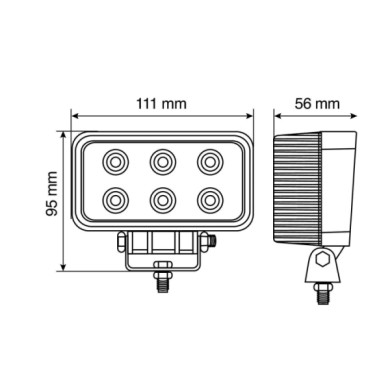 72313-D-01.JPG Wl 2 Faro Ausiliario A 6 Led 10/30v Bianco Fari Da Lavoro A Led Fari Ausiliari