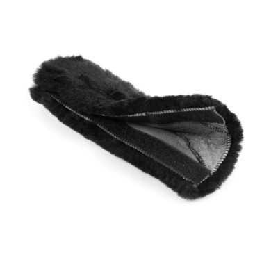 72444-S-01.JPG Cuscino Avvolgicintura In Vera Pelliccia Di Montone Nero Cuscini Avvolgicintura Cinture Sicurezza