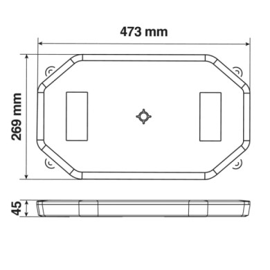 72969-D-01.JPG Barra Lampeggiante Arancio A 64 Led 10/30v Base Magnetica Luci Di Segnalazione A Led Luci Di Segnalazione