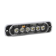 Luce Strobo Multifunzione A 6 Led 12/24v Bianco Montaggio In Superficie Luci Perimetrali