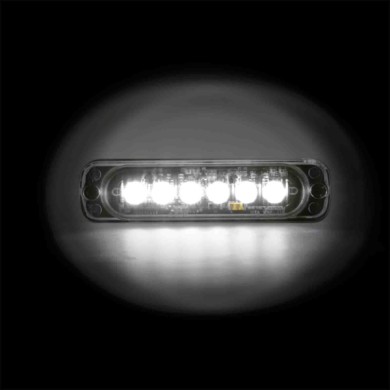 72996-A-01.JPG Luce Strobo Multifunzione A 6 Led 12/24v Bianco Montaggio In Superficie Luci Perimetrali