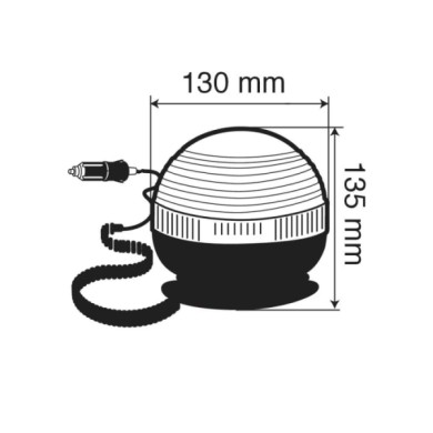 73003-S-01.JPG Rh 4 Luce Di Segnalazione Alogena Con Base Magnetica E Ventosa 12/24v Luci Di Segnalazione Alogene Luci Di Segnal