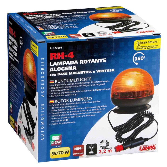 73003-C-01.JPG Rh 4 Luce Di Segnalazione Alogena Con Base Magnetica E Ventosa 12/24v Luci Di Segnalazione Alogene Luci Di Segnal
