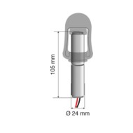 73008-S-01.JPG Fix 1 Perno Con Spinotto Din Per Luce Di Segnalazione Attacco Tubolare Staffe Din Per Luci Di Segnalazione Luci D
