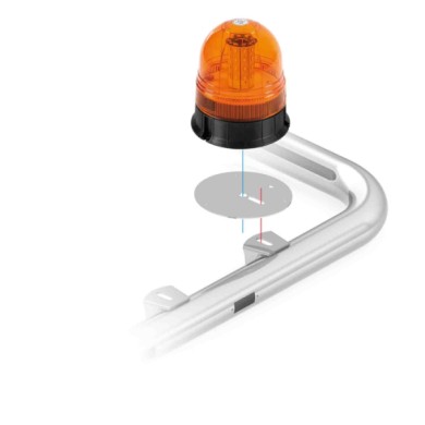 73034-S-01.JPG Staffa Rotonda Per Lampade Rotanti Ø 145 Mm Staffa Portafari Barre Su Misura In Acciaio Ø 60 X 1 2 Mm