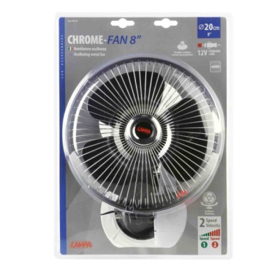 73112-S-01.JPG Chrome Fan Ventilatore Con Ventosa Ø 8" 12v Ventilatori Scaldini Termico