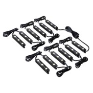 Hyper Led Set 12x3 Strisce Decorative A Led 12v Rosso Luci Led Luci Speciali