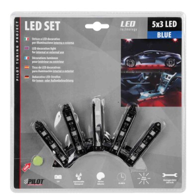 73528-S-01.JPG Hyper Led Set 5x3 Strisce Decorative A Led 12v Blu Luci Led Luci Speciali