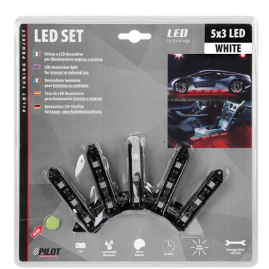 73529-S-01.JPG Hyper Led Set 5x3 Strisce Decorative A Led 12v Bianco Luci Led Luci Speciali
