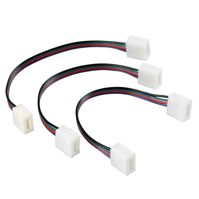 73649-S-02.JPG Connect 2 Connettori Con Prolunga Per Strisce A Led Rgb Set 3 Pz Striscie Led Sistema Componibile Luci Speciali