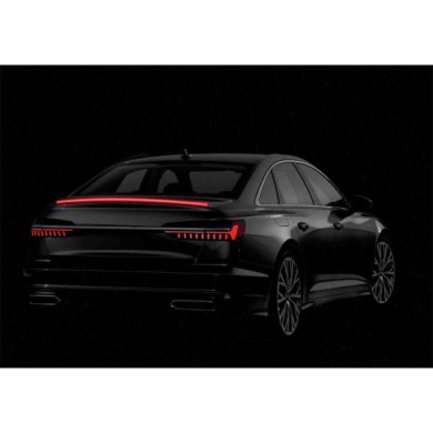 73652-A-01.JPG Spoiler Carbon Look Adesivo Con Integrata Striscia Luminosa A Led Rossi 120 Cm 12v Luci A Led Supplementari
