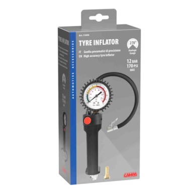 73999-S-01.JPG Gonfia Pneumatici Di Precisione Con Manometro 270° Max 12 Bar/170 Psi Prova Pressione Pneumatici Pressione Pneuma