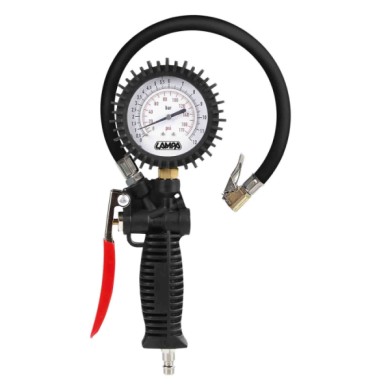 74018-S-02.JPG Gonfia Pneumatici Con Manometro 270° Di Precisione Max 12 Bar/170 Psi Prova Pressione Pneumatici Pressione Pneuma