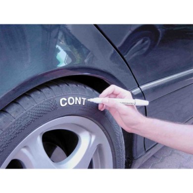 74101-S-01.JPG Pennarello Per Pneumatici Bianco Decorazione Ruote Protezione/estetica