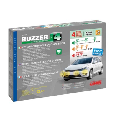 74498-C-01.JPG Buzzer F4 Kit 4 Sensori Parcheggio Anteriori 12v Sensori Parcheggio
