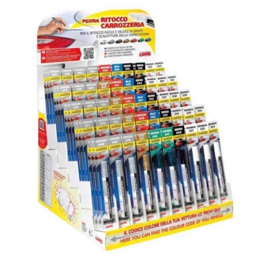 74539-S-02.JPG Espositore Completo Di 150 Penne Assortite Per Ritocco Carrozzeria 50 Colori Penne Ritocco Carrozzeria Lampa