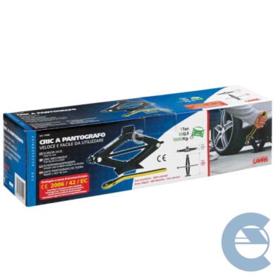 LAMPA-71502-CRICK-A-PANTOGRAFO-(4).jpg Cric A Pantografo Con Cricchetto 1.000 Kg Sollevamento Sollevamento