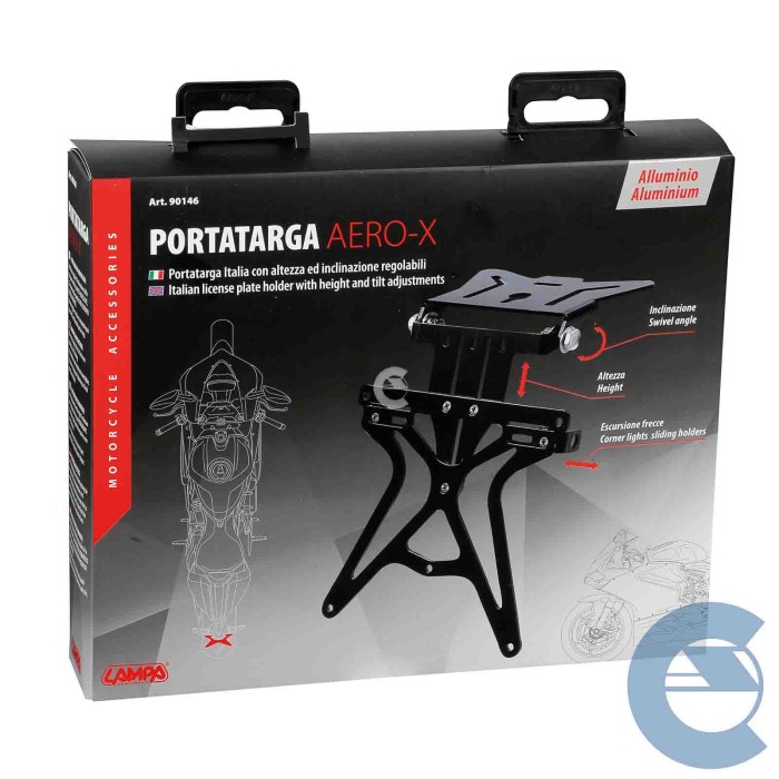 LAMPA-90146-PORTATARGA-AREO-X-MOTO-(3).jpg Aero X Portatarga Completamente Regolabile Portatarga Per Moto Portatarga