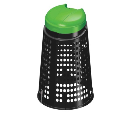89951-A-01.JPG Trespolo Grigliato In Polipropilene 110 L Verde Sacchi Per Rifiuti Autoconsumo