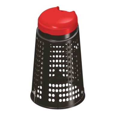 89952-S-01.JPG Trespolo Grigliato In Polipropilene 110 L Rosso Sacchi Per Rifiuti Autoconsumo