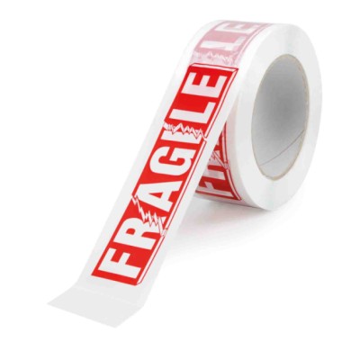 89962-S-02.JPG Nastro Adesivo Bianco Con Stampa Fragile Set 6 Pz Materiali Per Imballaggio Autoconsumo