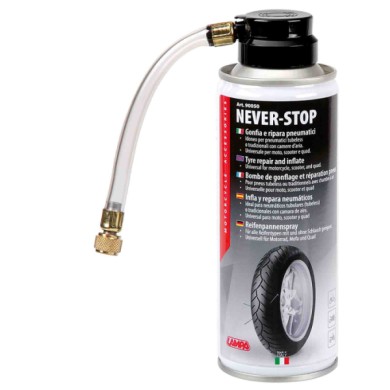 90050-A-01.JPG Never Stop Gonfia E Ripara Pneumatici 200 Ml Kit Riparazione Pneumatici E Compressori Ruote