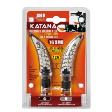 90074-C-01.JPG Katana Indicatori Direzione A Led 12v Led Nero Led Indicatori Direzione