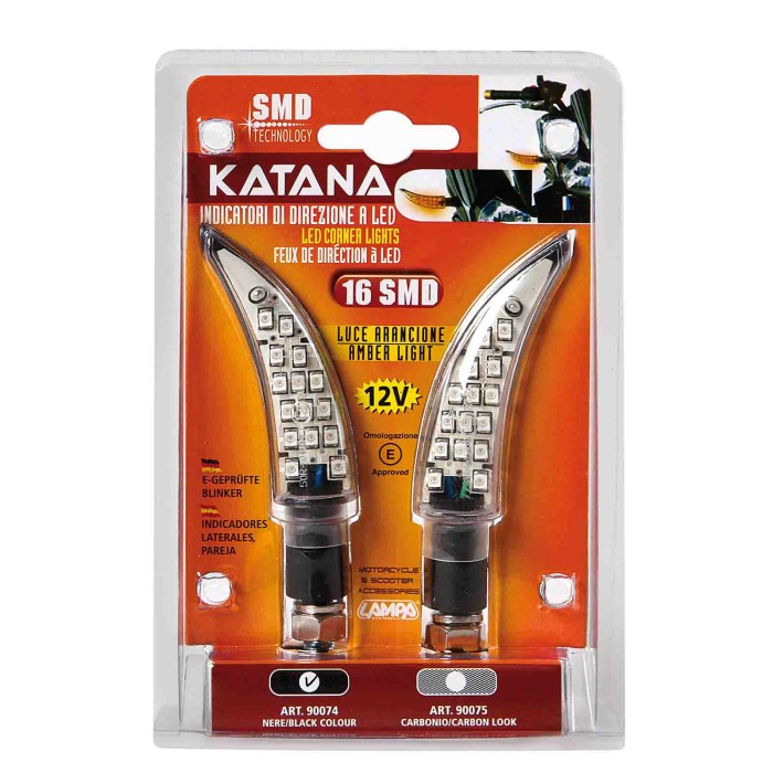90074-C-01.JPG Katana Indicatori Direzione A Led 12v Led Nero Led Indicatori Direzione