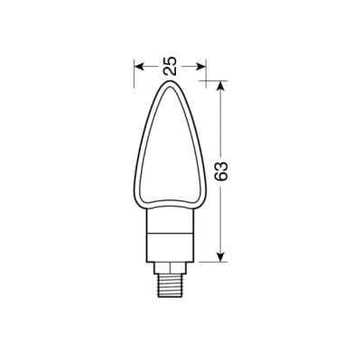90114-S-01.JPG Arrow 2 Indicatori Di Direzione A Led 12v Led Nero Led Indicatori Direzione