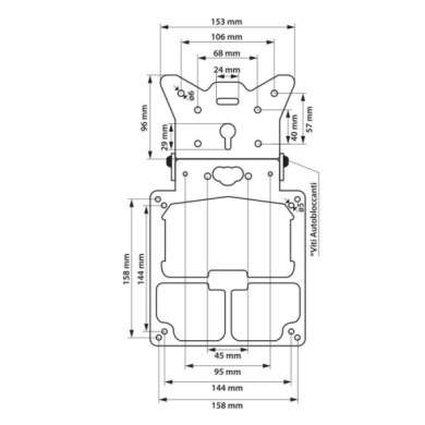 90142-D-01.JPG Xtreme Portatarga Universale Alluminio Portatarga Per Moto Portatarga