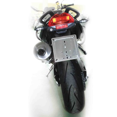 90147-S-01.JPG Porta Targa In Acciaio Inox Cromo Portatarga Per Moto Portatarga