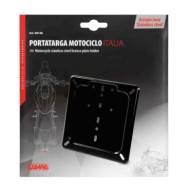 90148-S-01.JPG Porta Targa In Acciaio Inox Nero Portatarga Per Moto Portatarga