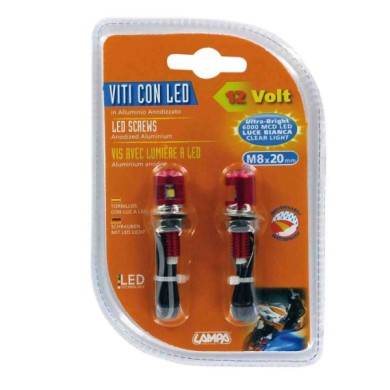 90173-S-01.JPG Set 2 Viti Con Led A Luce Bianca Rosso Luci Decorative