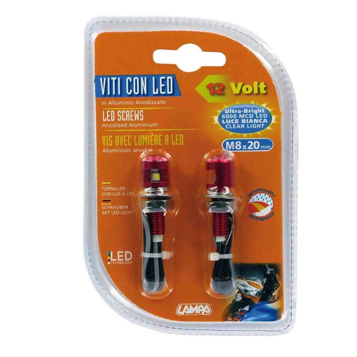 90173-S-01.JPG Set 2 Viti Con Led A Luce Bianca Rosso Luci Decorative
