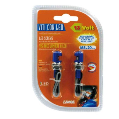 90176-S-01.JPG Set 2 Viti Con Led A Luce Blu Blu Luci Decorative