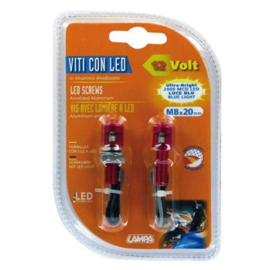 90178-S-01.JPG Set 2 Viti Con Led A Luce Blu Rosso Luci Decorative