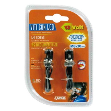 90179-S-01.JPG Set 2 Viti Con Led A Luce Blu Nero Luci Decorative