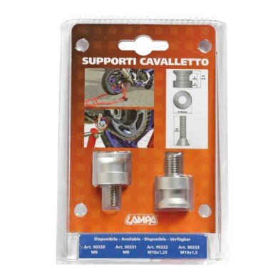 90333-S-01.JPG Coppia Supporti Cavalletto M10x1 50 Mm Alluminio Cavalletti