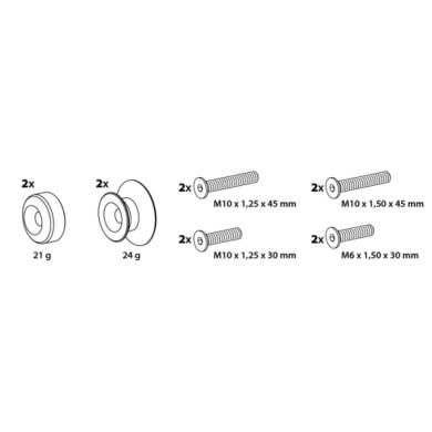 90339-D-02.JPG Kit Supporti Cavalletto 10 Mm Alluminio Cavalletti