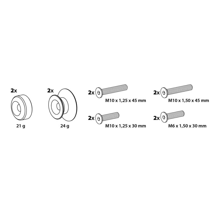 90339-D-02.JPG Kit Supporti Cavalletto 10 Mm Alluminio Cavalletti