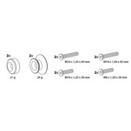 90339-D-02.JPG Kit Supporti Cavalletto 10 Mm Alluminio Cavalletti