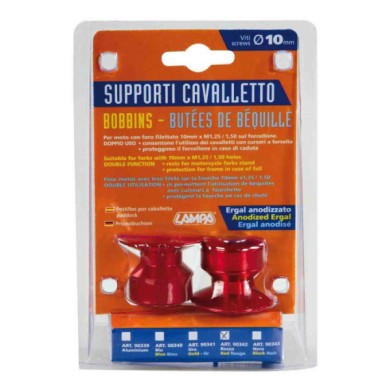 90342-S-01.JPG Kit Supporti Cavalletto 10 Mm Rosso Cavalletti